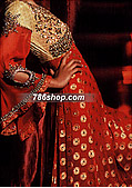 Red Jamawar Chiffon Suit 