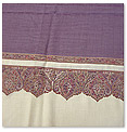 Purple/Off-White Pashmina Shawl