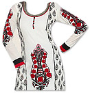 White/Black Georgette Suit  