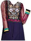 Navy Blue/Magenta Chiffon Suit