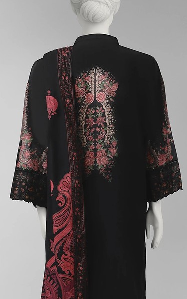 Junaid Jamshed Black Liminal Suit (2Pcs) | Pakistani Winter Dresses in USA- Image 2