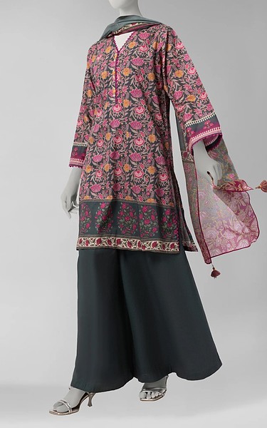 Junaid Jamshed Multicolor Liminal Suit | Pakistani Winter Dresses in USA- Image 1