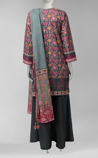 Junaid Jamshed Multicolor Liminal Suit | Pakistani Winter Dresses in USA- Image 2