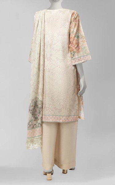 Junaid Jamshed Beige Liminal Suit | Pakistani Winter Dresses in USA- Image 2