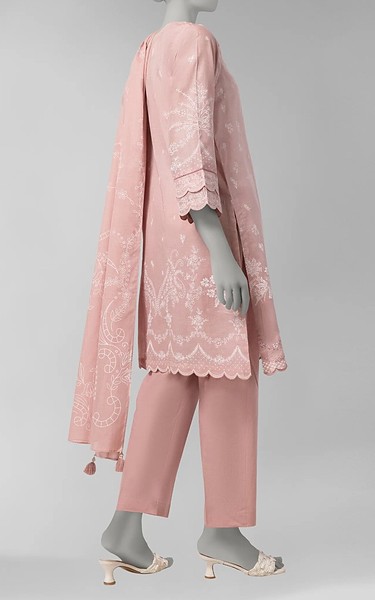 Junaid Jamshed Pink Liminal Suit | Pakistani Winter Dresses in USA- Image 2