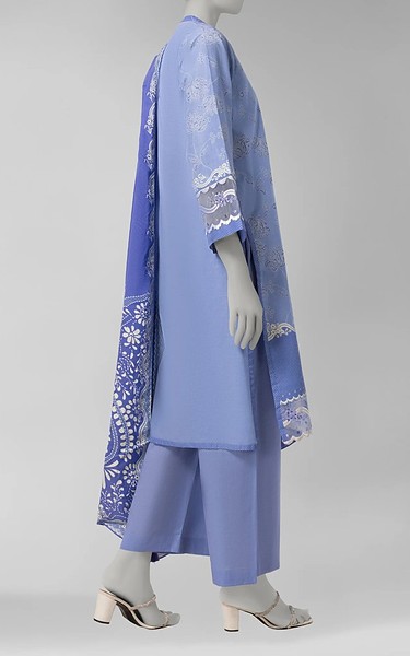 Junaid Jamshed Blue Liminal Suit | Pakistani Winter Dresses in USA- Image 2