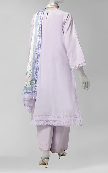 Junaid Jamshed Lavender Liminal Suit | Pakistani Winter Dresses in USA- Image 2