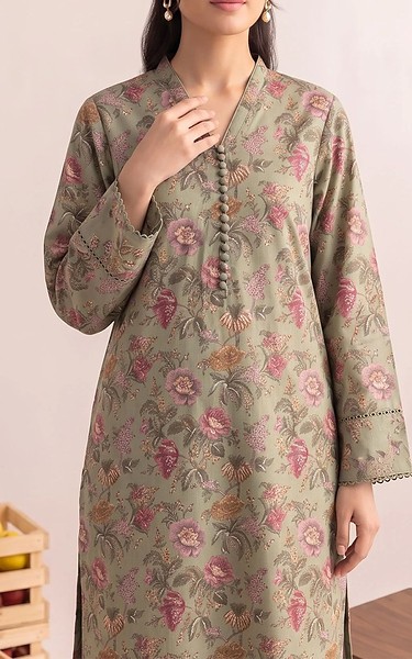 Adans Libas Beige Lawn Suit (2 Pcs) | Pakistani Lawn Dress in USA- Image 2