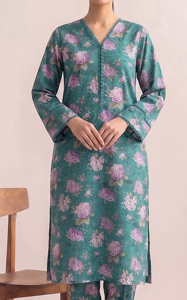 Adans Libas Teal Lawn Suit (2 Pcs) | Pakistani Lawn Dress in USA- Image 2