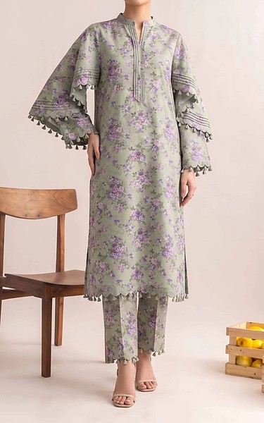 Adans Libas Grey Lawn Suit (2 Pcs) | Pakistani Lawn Dress in USA- Image 1
