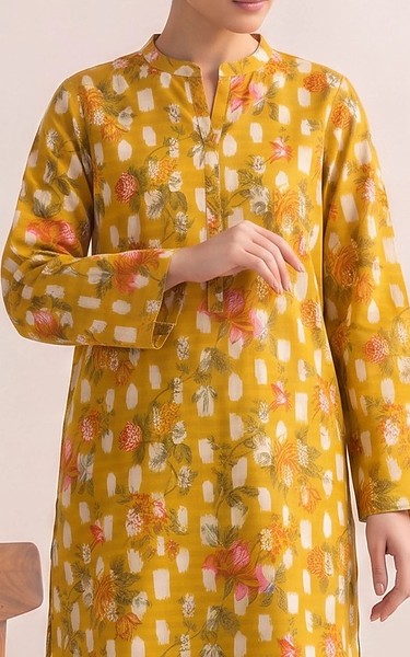 Adans Libas Mustard Lawn Suit (2 Pcs) | Pakistani Lawn Dress in USA- Image 2