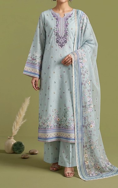 Adans Libas Sky Blue Lawn Suit | Pakistani Lawn Dress in USA- Image 1