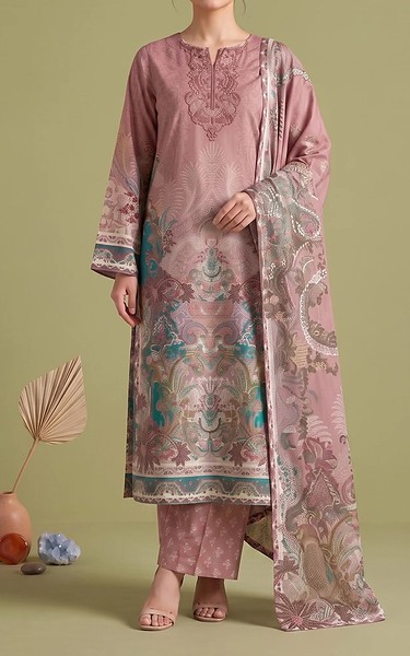Adans Libas Mauve Lawn Suit | Pakistani Lawn Dress in USA- Image 1