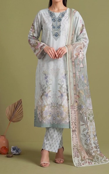 Adans Libas Sky Blue Lawn Suit | Pakistani Lawn Dress in USA- Image 1