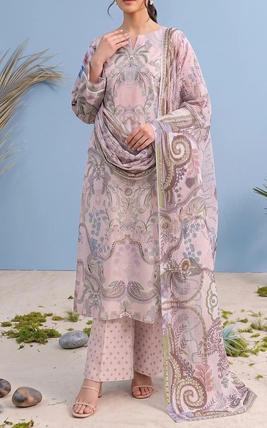 Adans Libas Rose Pink Lawn Suit | Pakistani Lawn Dress in USA- Image 1