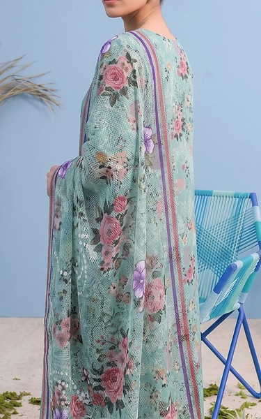 Adans Libas Turquoise Lawn Suit | Pakistani Lawn Dress in USA- Image 1