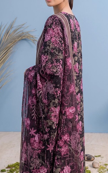 Adans Libas Magenta/Black Lawn Suit | Pakistani Lawn Dress in USA- Image 2