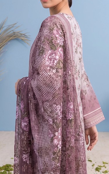 Adans Libas Grey/Mauve Lawn Suit | Pakistani Lawn Dress in USA- Image 1