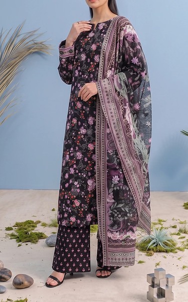 Adans Libas Black Lawn Suit | Pakistani Lawn Dress in USA- Image 1