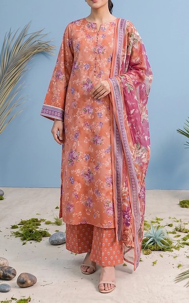 Adans Libas Coral Lawn Suit | Pakistani Lawn Dress in USA- Image 1