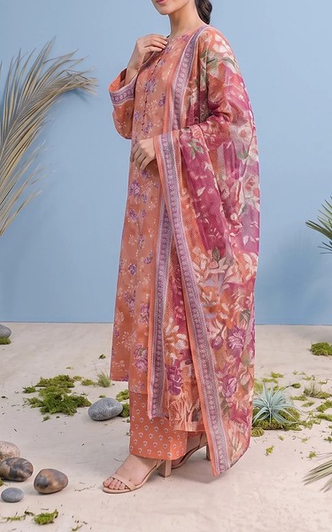 Adans Libas Coral Lawn Suit | Pakistani Lawn Dress in USA- Image 2