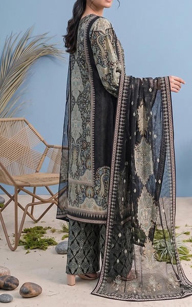 Adans Libas Black Lawn Suit | Pakistani Lawn Dress in USA- Image 2