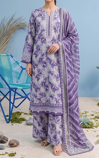 Adans Libas Purple Lawn Suit | Pakistani Lawn Dress in USA- Image 1
