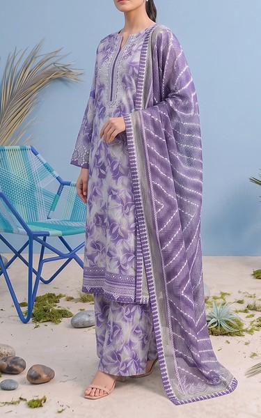 Adans Libas Purple Lawn Suit | Pakistani Lawn Dress in USA- Image 2