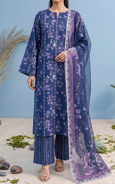Adans Libas Blue Lawn Suit | Pakistani Lawn Dress in USA- Image 1