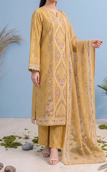 Adans Libas Sand Gold Lawn Suit | Pakistani Lawn Dress in USA- Image 2