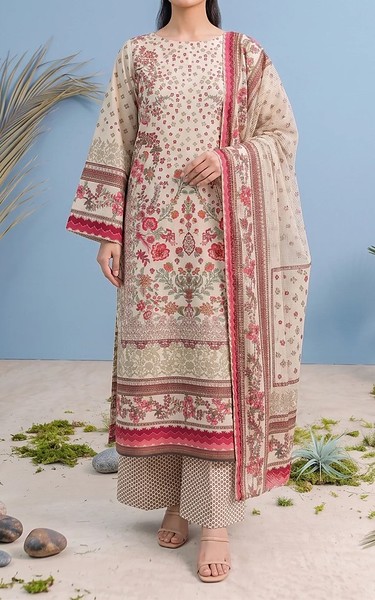 Adans Libas Ivory Lawn Suit | Pakistani Lawn Dress in USA- Image 1