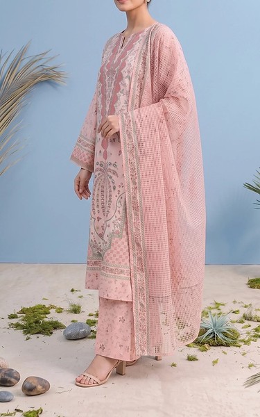 Adans Libas Rose Pink Lawn Suit | Pakistani Lawn Dress in USA- Image 2