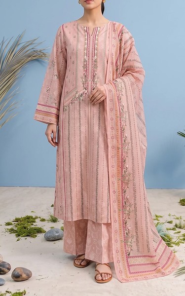 Adans Libas Peach Lawn Suit | Pakistani Lawn Dress in USA- Image 1