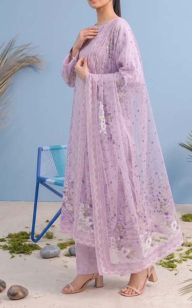 Adans Libas Soft Purple Lawn Suit | Pakistani Lawn Dress in USA- Image 2