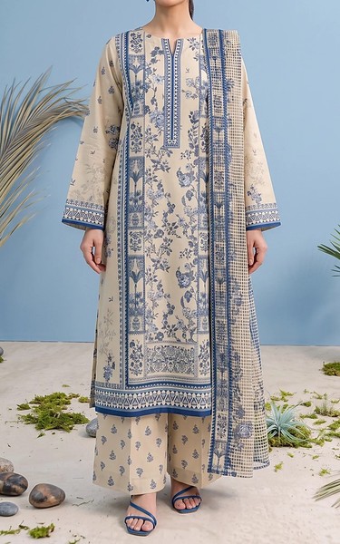 Adans Libas Ivory Lawn Suit | Pakistani Lawn Dress in USA- Image 1