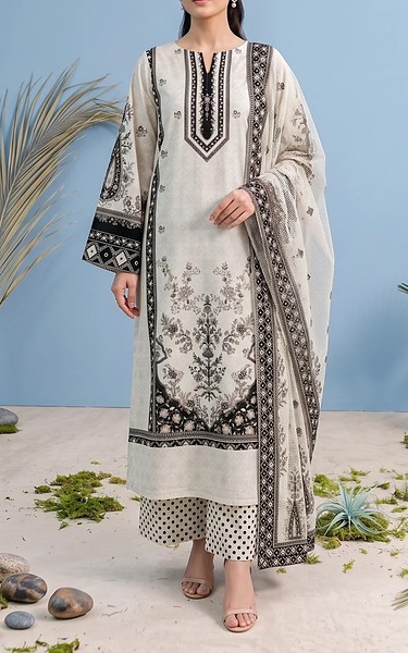 Adans Libas Off-white Lawn Suit | Pakistani Lawn Dress in USA- Image 1