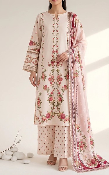 Adans Libas Light Pink Lawn Suit | Pakistani Lawn Dress in USA- Image 1