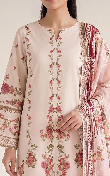 Adans Libas Light Pink Lawn Suit | Pakistani Lawn Dress in USA- Image 2
