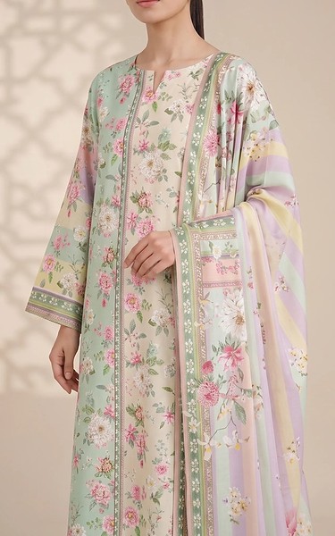 Adans Libas Mint Green Lawn Suit | Pakistani Lawn Dress in USA- Image 2