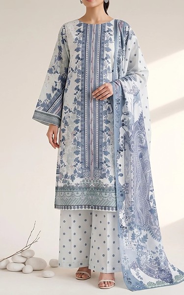 Adans Libas Grey Lawn Suit | Pakistani Lawn Dress in USA- Image 1