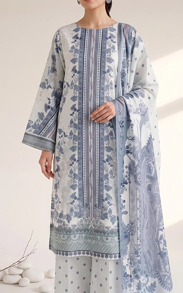 Adans Libas Grey Lawn Suit | Pakistani Lawn Dress in USA- Image 2