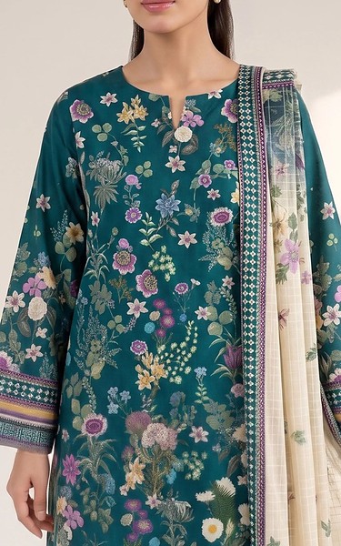 Adans Libas Emarld Green Lawn Suit | Pakistani Lawn Dress in USA- Image 2