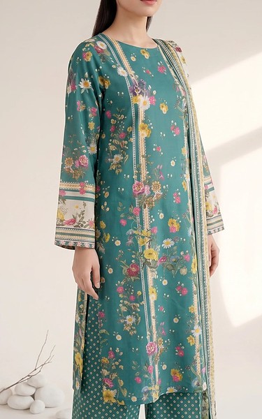 Adans Libas Sea Green Lawn Suit | Pakistani Lawn Dress in USA- Image 2
