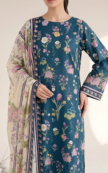 Adans Libas Teal Lawn Suit | Pakistani Lawn Dress in USA- Image 2