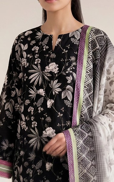 Adans Libas Black Lawn Suit | Pakistani Lawn Dress in USA- Image 1
