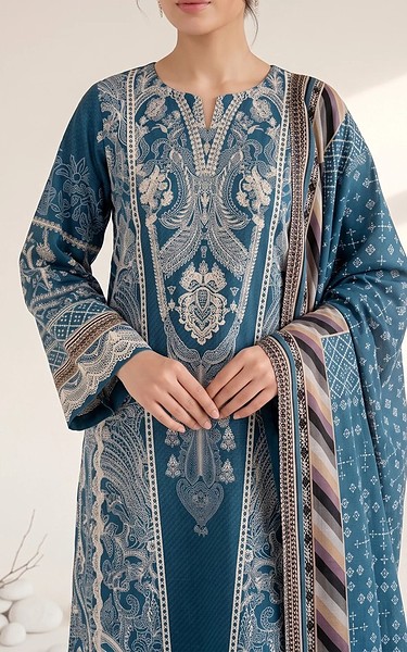 Adans Libas Zinc Blue Lawn Suit | Pakistani Lawn Dress in USA- Image 2