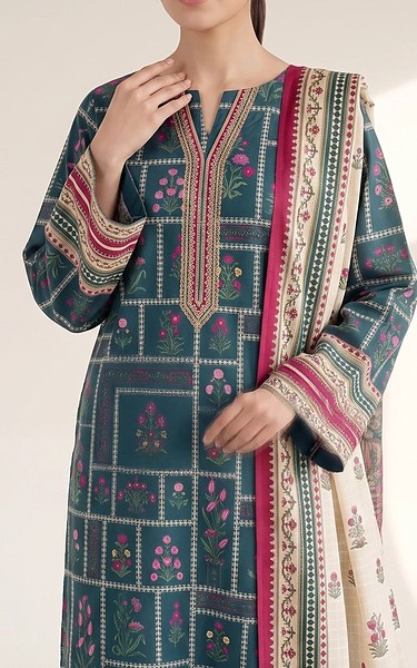 Adans Libas Teal Lawn Suit | Pakistani Lawn Dress in USA- Image 2