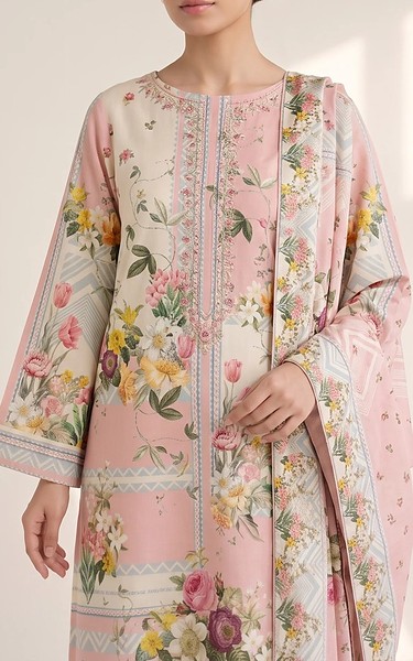 Adans Libas Baby Pink Lawn Suit | Pakistani Lawn Dress in USA- Image 2