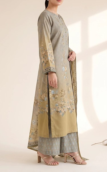 Adans Libas Grey/Olive Lawn Suit | Pakistani Lawn Dress in USA- Image 2