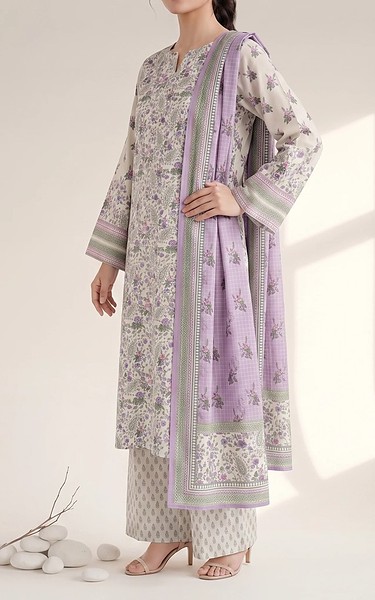 Adans Libas Light Grey Lawn Suit | Pakistani Lawn Dress in USA- Image 2